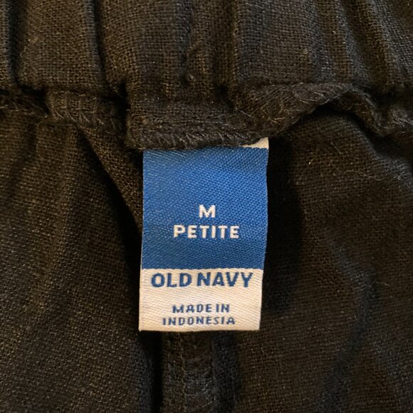 NWOT, SZ PM, Linen Skort w/ Side Tie, Black - Picture 2 of 3